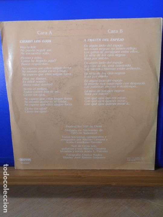 Discos de vinilo: Sati De Crem &ndash; Cierro Los Ojos -SINGLE - - Foto 2