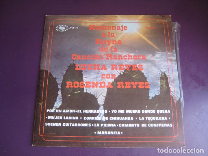 Dischi in vinile: HOMENAJE A LA REINA DE LA CANCION RANCHERA LUCHA REYES POR ROSENDA REYES - LP MEXICO FOLK