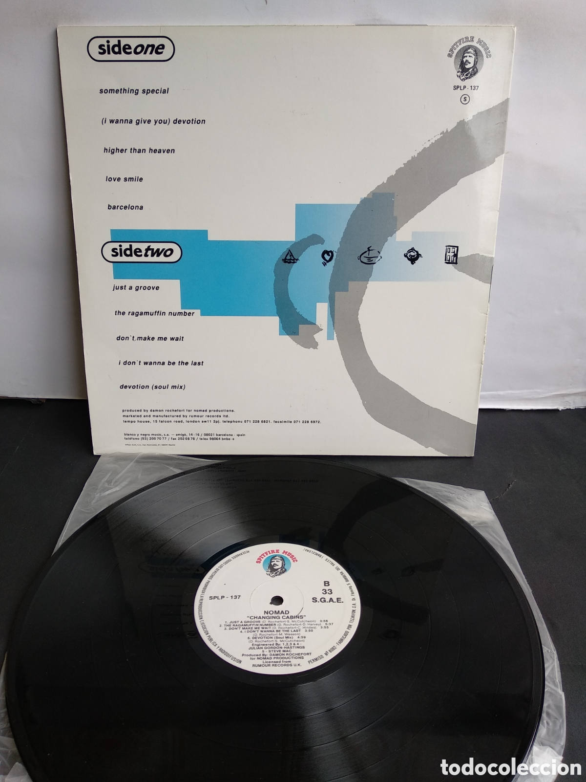 Discos de vinilo: NOMAD, CHANGING CABINS, SPAIN, SPITFIRE, 1991, A3 - Foto 2
