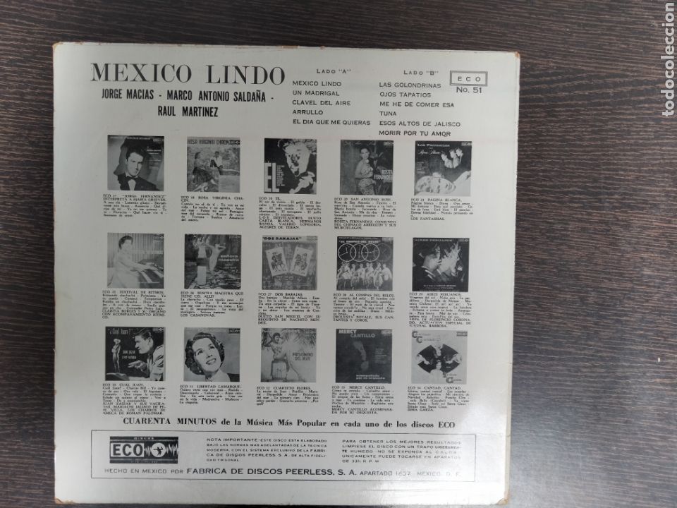 Discos de vinilo: Vinilo Mexico Lindo - Foto 2