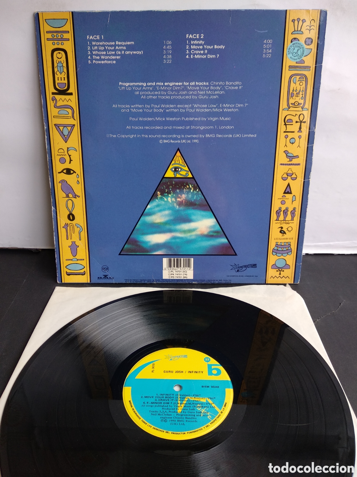 Discos de vinilo: *GURU JOSH, INFINITY, SPAIN, DESCONSTRUCCION, 1990, A3 - Foto 2