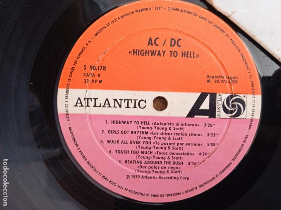 Discos de vinilo: AC DC. LP. HIGHWAY TO HELL. MADE IN SPAIN. 1979 - Foto 5
