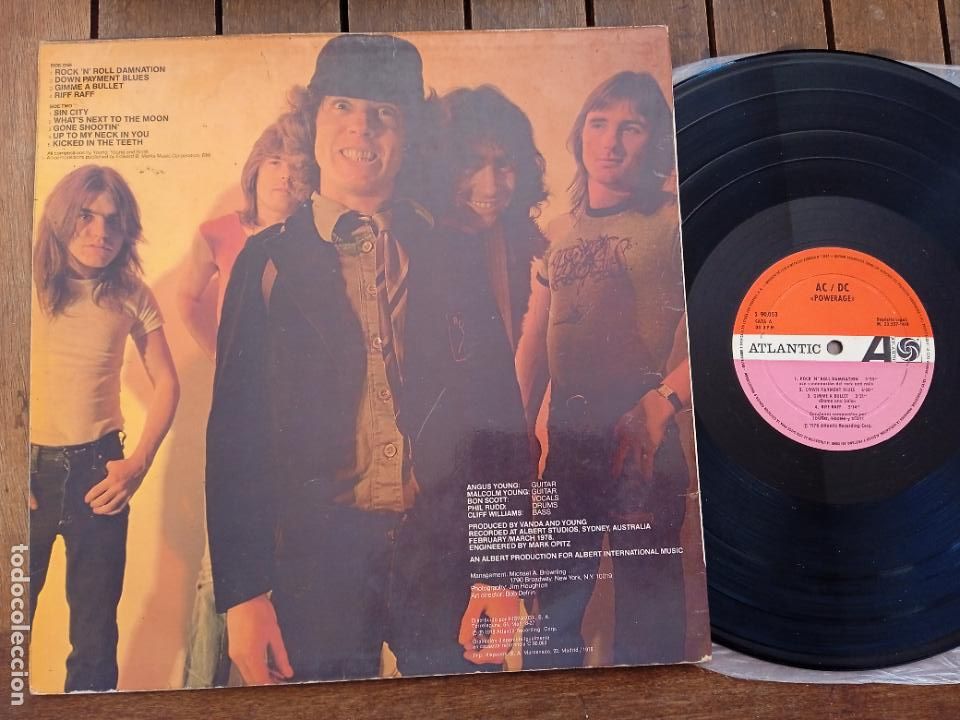Discos de vinilo: AC DC. LP. POWERAGE. MADE IN SPAIN. 1978 - Foto 2