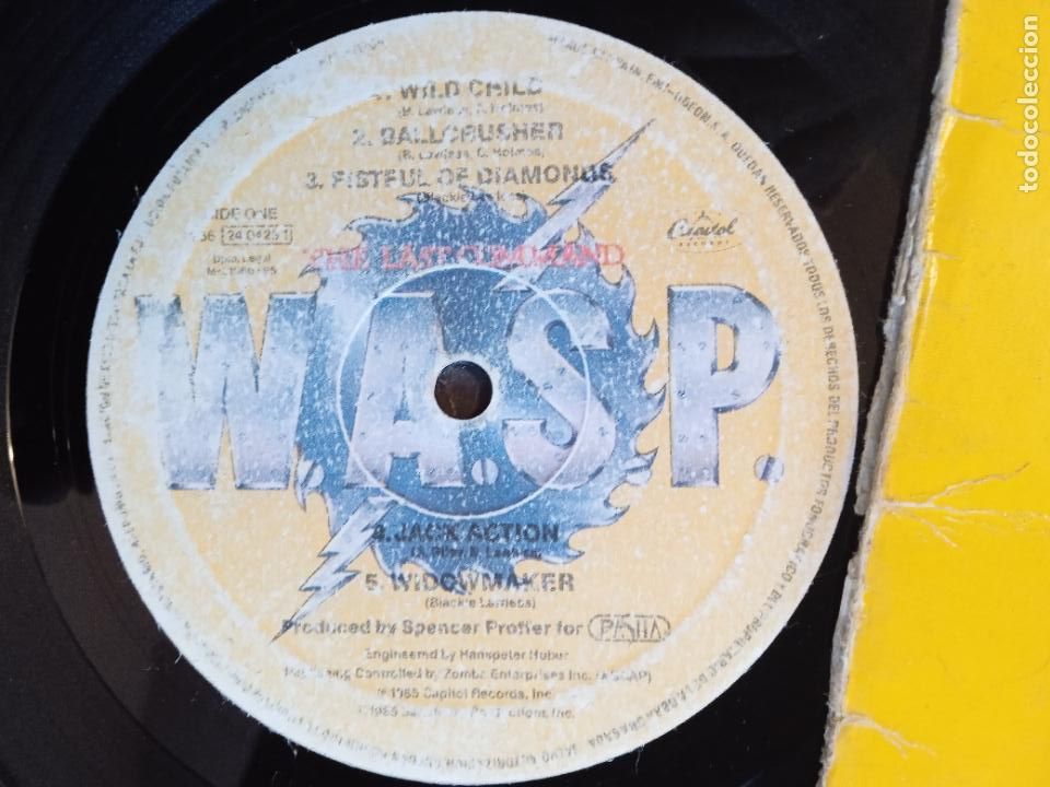 Discos de vinilo: WASP. LP. THE LAST COMMAND. MADE IN SPAIN 1985 - Foto 2