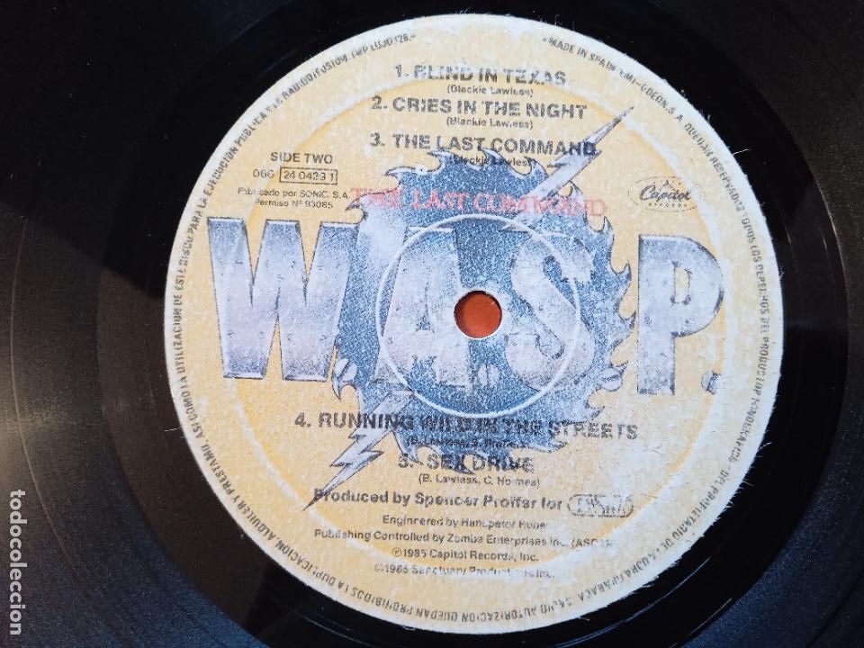 Discos de vinilo: WASP. LP. THE LAST COMMAND. MADE IN SPAIN 1985 - Foto 3