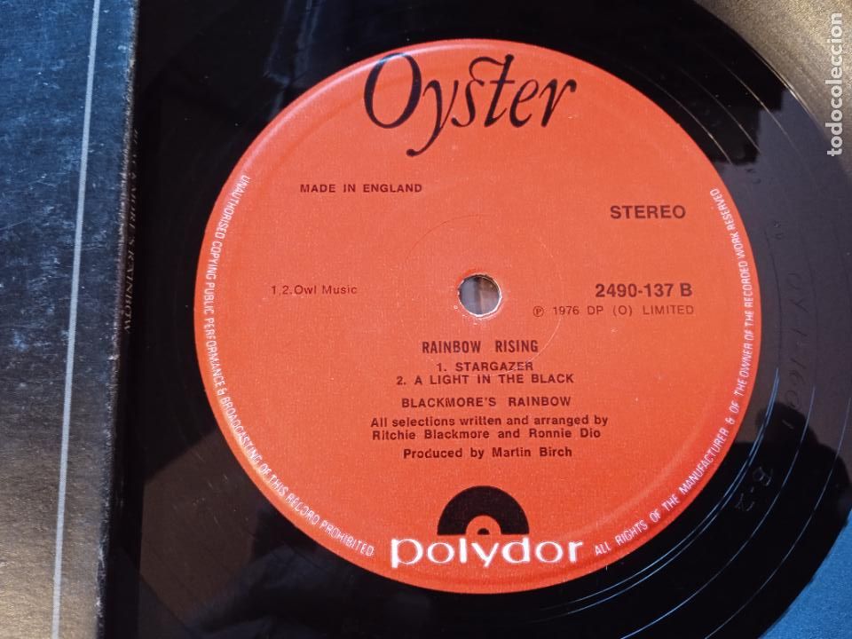 Discos de vinilo: RAINBOW LP. RISING. MADE IN UK. 1976 - Foto 6