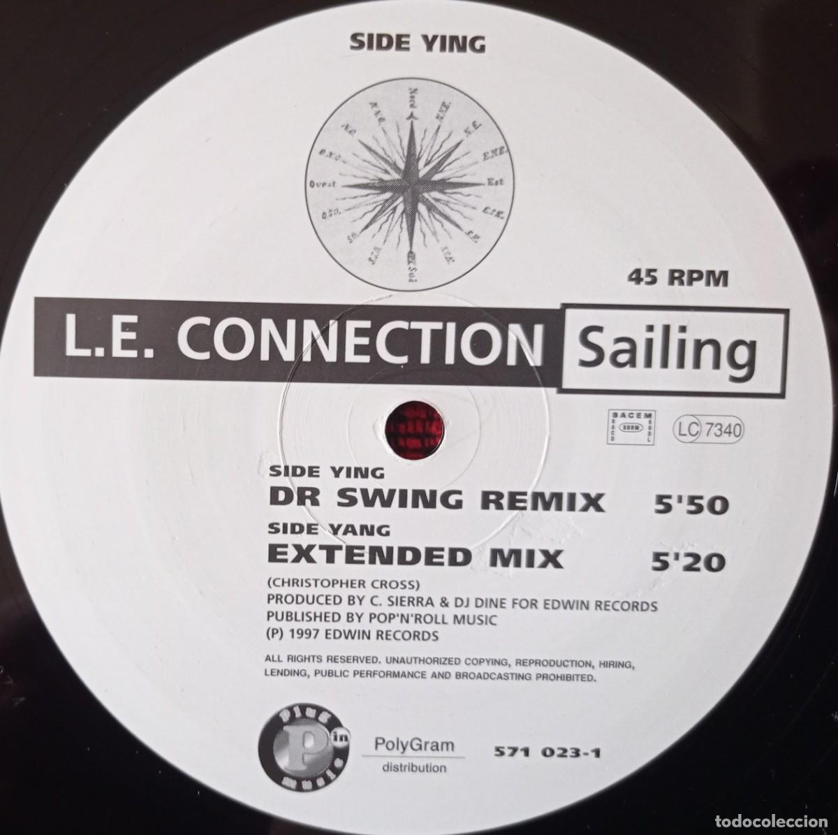Discos de vinilo: L.E. CONNECTION ** Sailing ** MAXI SINGLE ORIGINAL 1997 FRANCIA - Foto 3