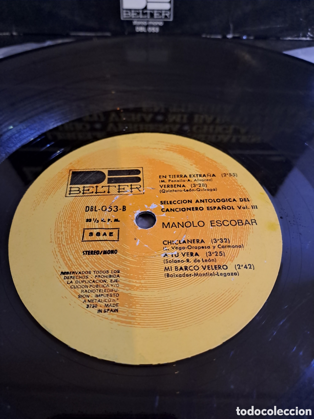 Discos de vinilo: LOTE 3 LP. MANOLO ESCOBAR. LX.3 - Foto 5