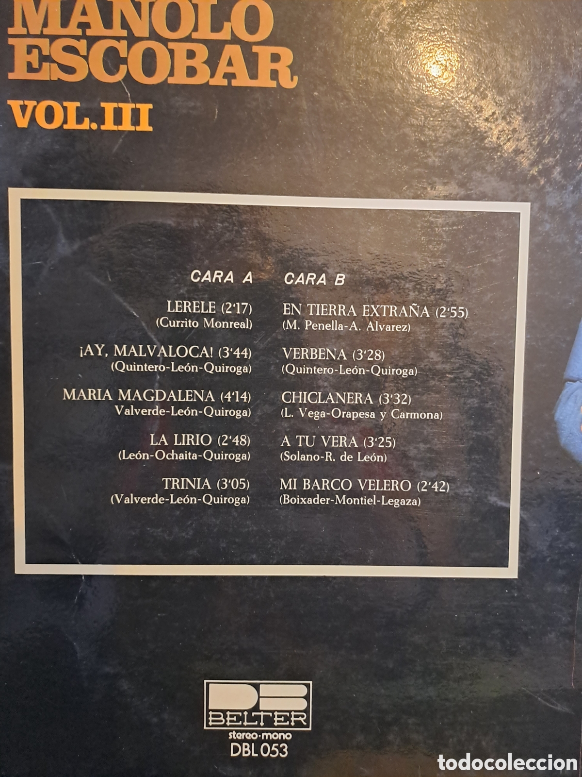 Discos de vinilo: LOTE 3 LP. MANOLO ESCOBAR. LX.3 - Foto 6
