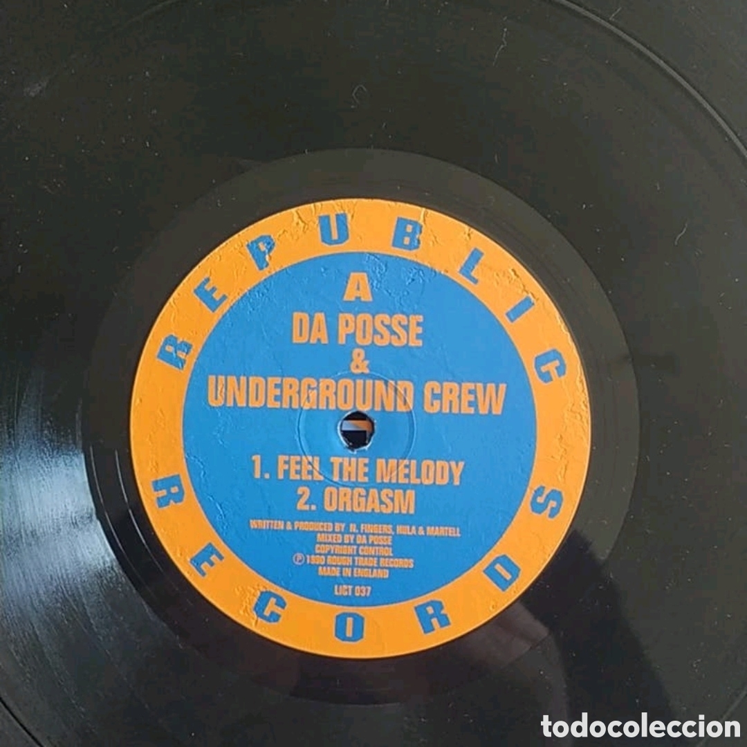 Discos de vinilo: Maxi single Da Posse&nbsp;&&nbsp;Underground Crew. Feel The Melody - Foto 3