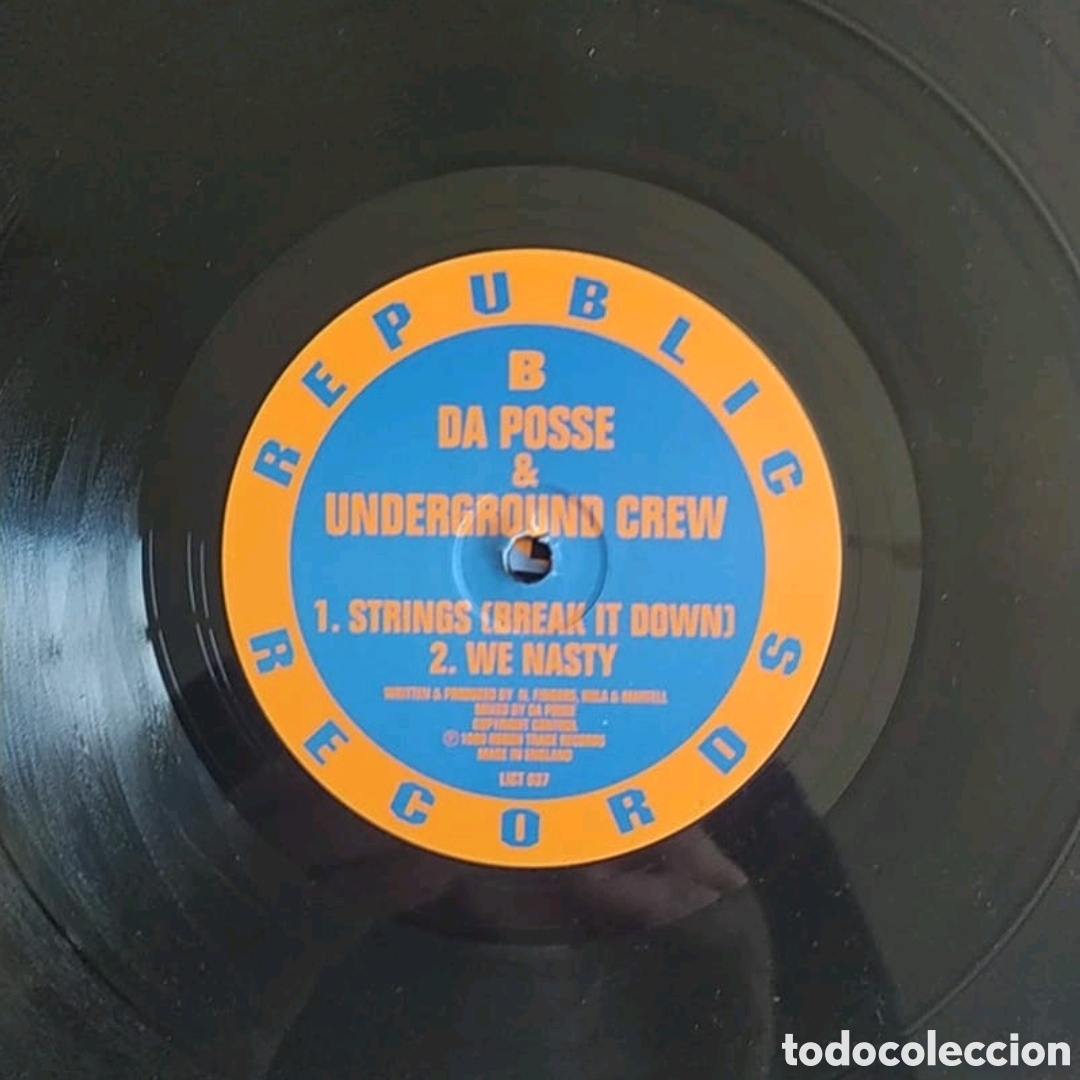 Discos de vinilo: Maxi single Da Posse&nbsp;&&nbsp;Underground Crew. Feel The Melody - Foto 4