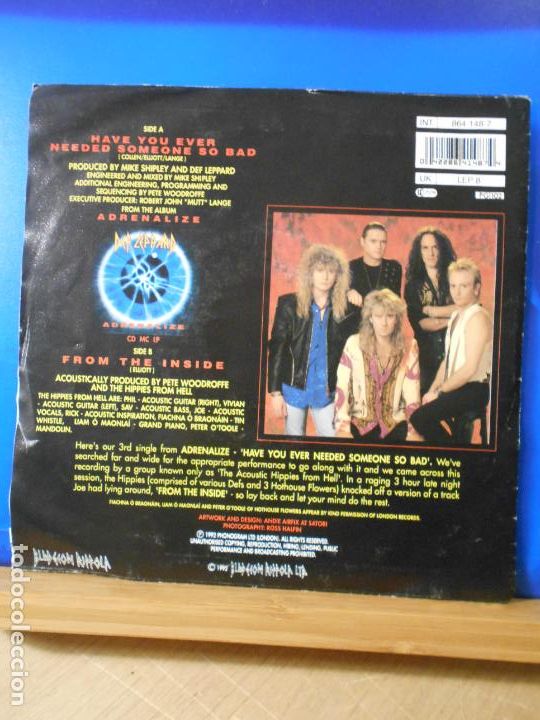 Discos de vinilo: Def Leppard &ndash; Have You Ever Needed Someone So Bad - Single - - Foto 2