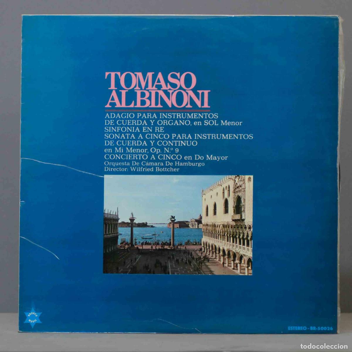 Discos de vinilo: LP. TOMASO ALBINONI. BOTTCHER - Foto 1