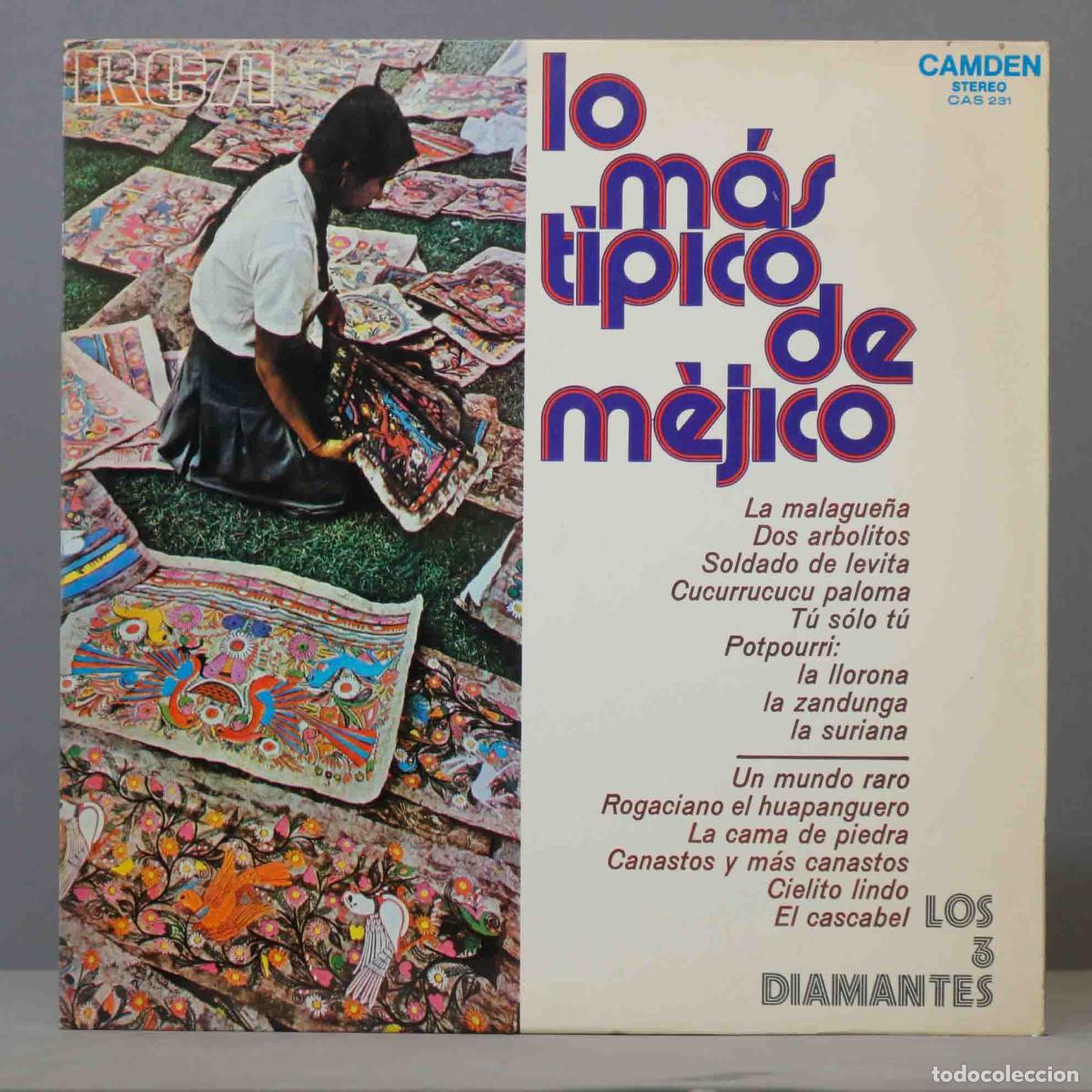 Vinyl records: LP. LO MAS TIPICO DE MEJICO. LOS 3 DIAMANTES