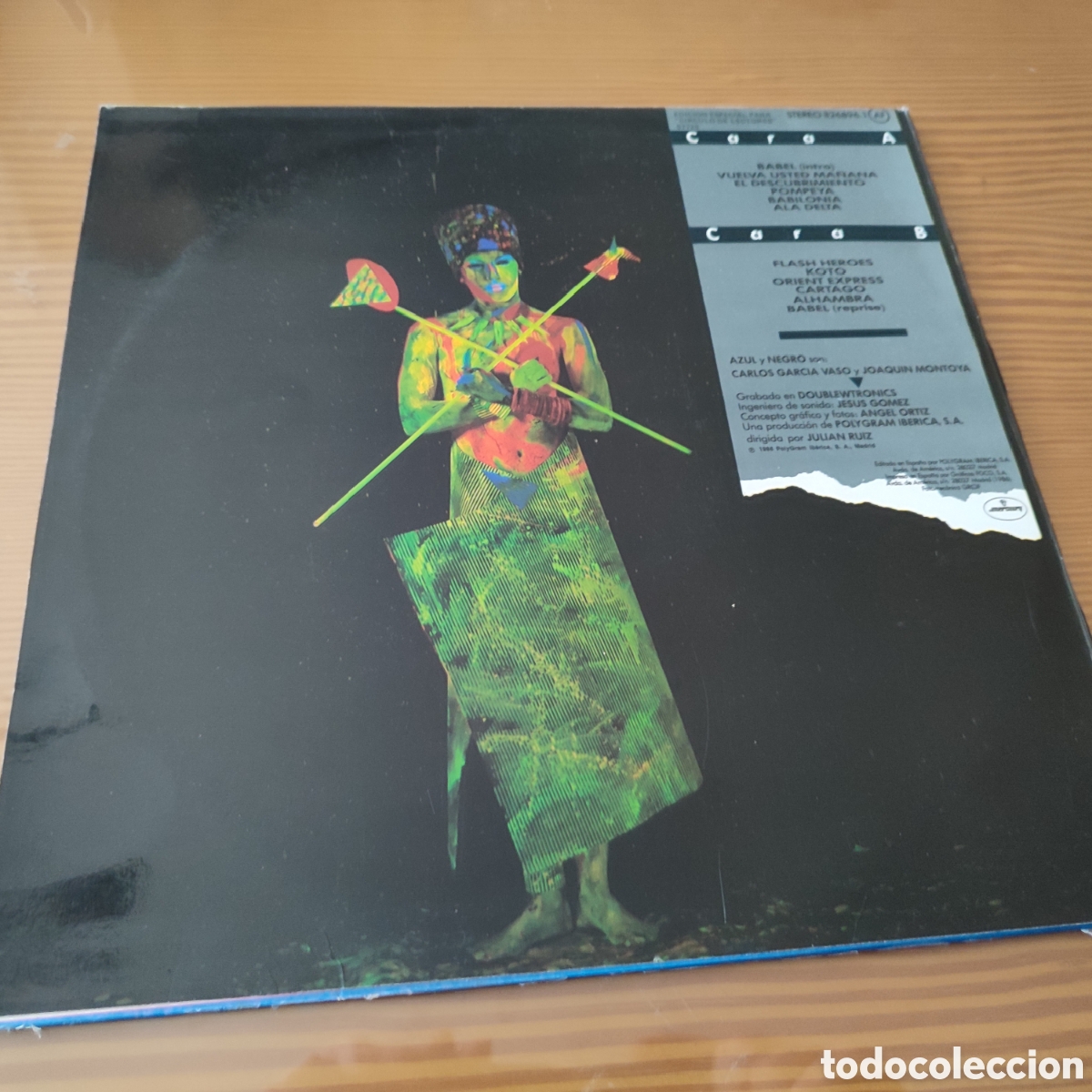 Discos de vinilo: Disco vinilo maxi single de Azul y Negro &rdquo; Babel &rdquo; - Foto 2