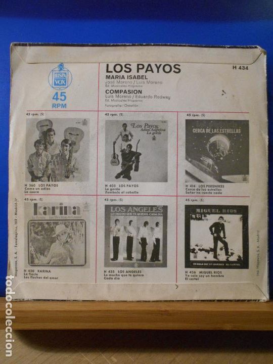 Discos de vinilo: LOS PAYOS / MARIA ISABEL / SINGLE - Foto 2