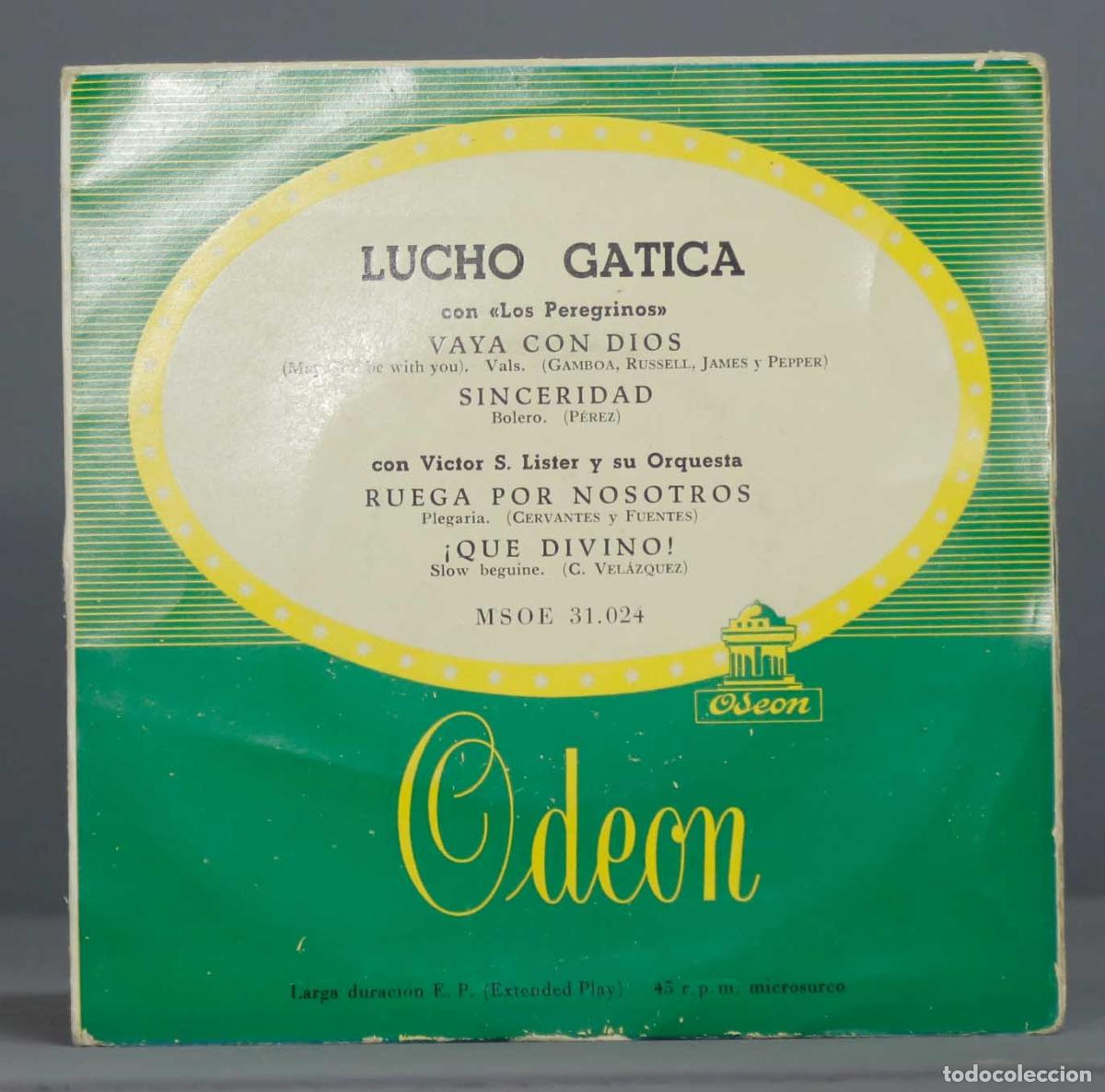 Discos de vinilo: EP. Lucho Gatica &ndash; Lucho Gatica. VAYA CON DIOS - Foto 1