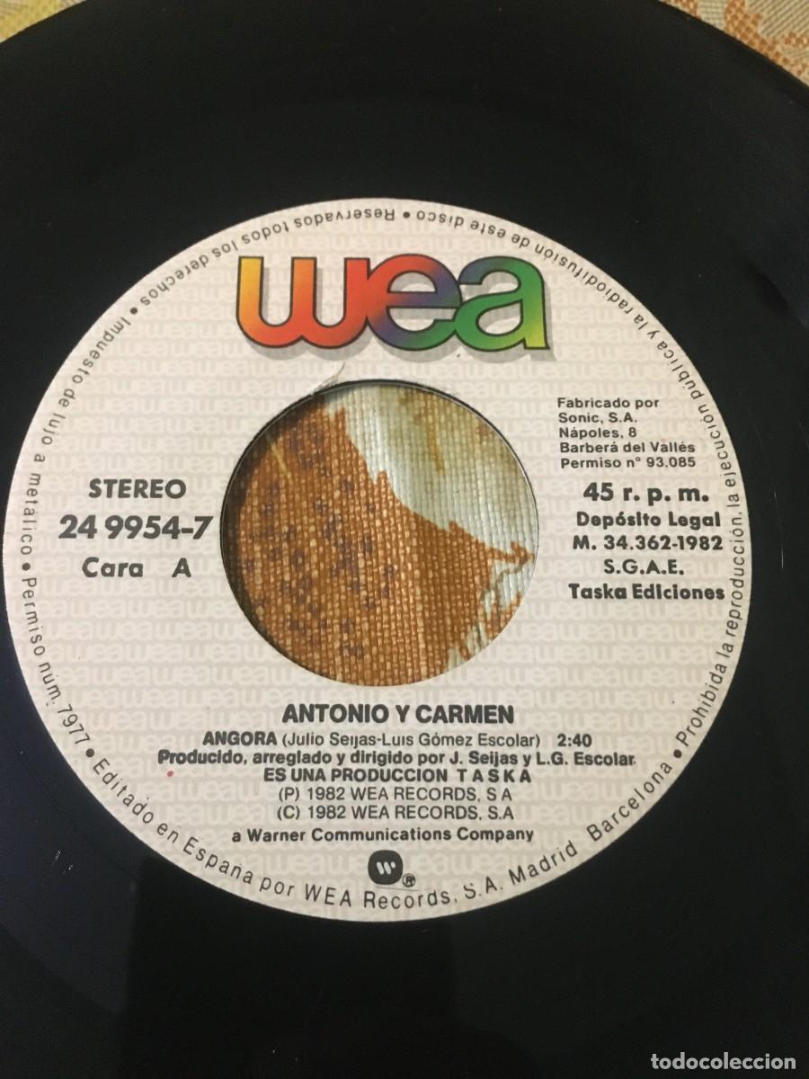 Discos de vinilo: Antonio Y Carmen &lrm;&ndash; Angora / Claro Que Si - Foto 3