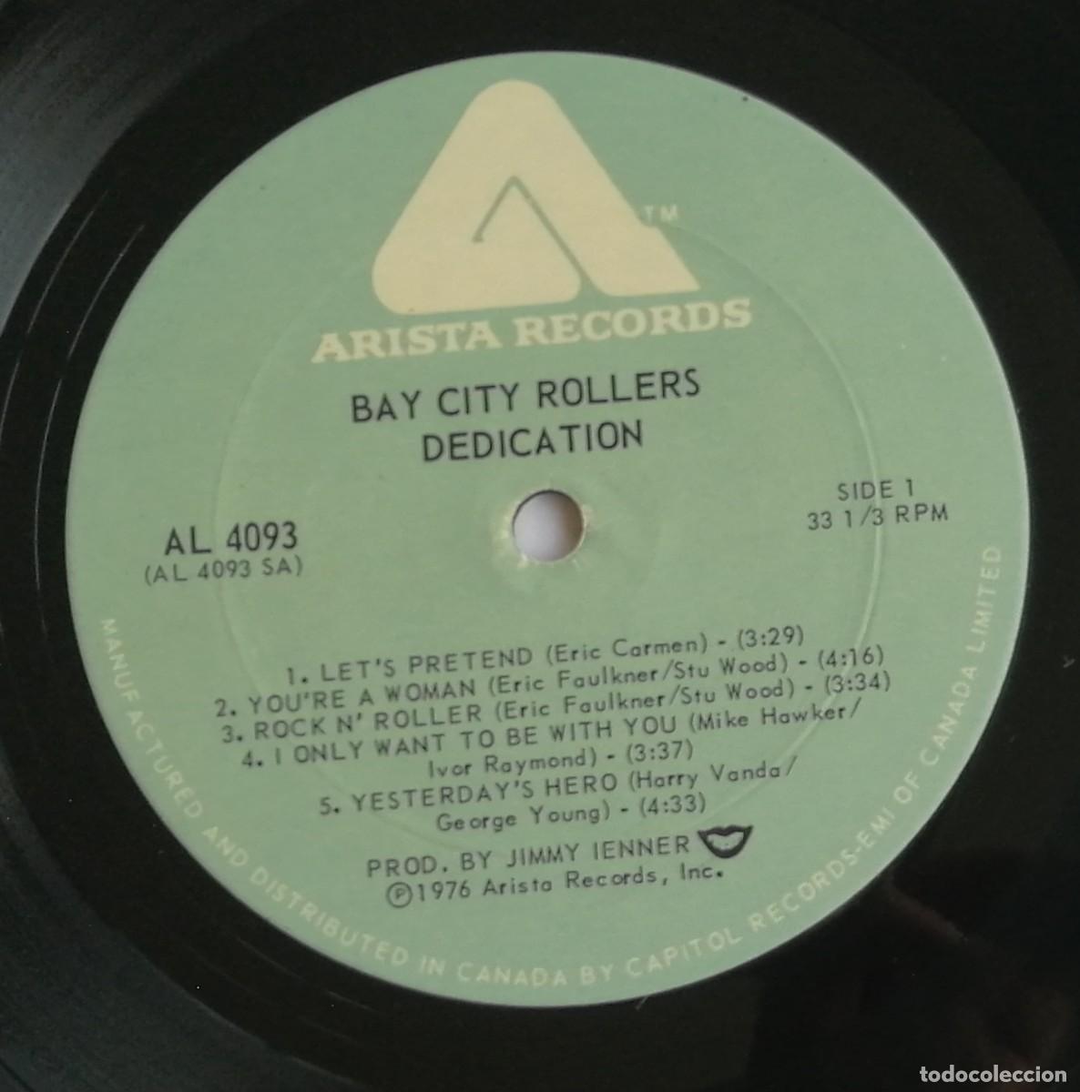 Discos de vinilo: Bay City Rollers, Dedication, Arista AL 4093, CANADA - Foto 5