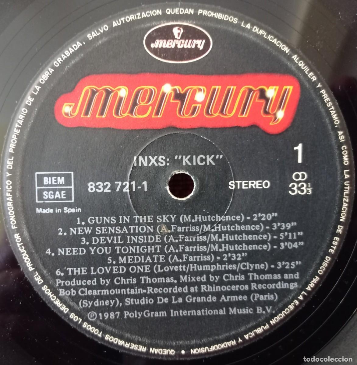 Discos de vinilo: INXS ** Kick ** VINILO LP 1987 (SIN PORTADA) - Foto 2