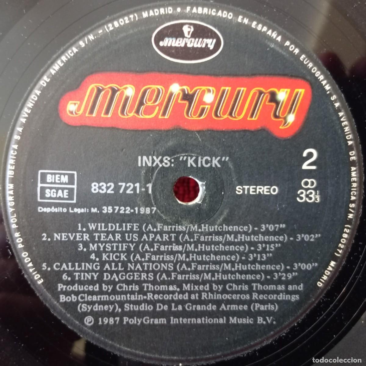 Discos de vinilo: INXS ** Kick ** VINILO LP 1987 (SIN PORTADA) - Foto 4