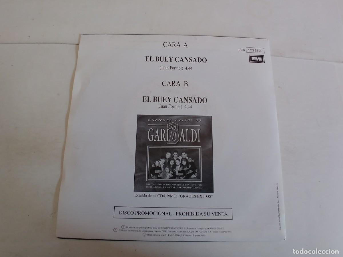 Discos de vinilo: GARIBALDI-SINGLE EL BUEY CANSADO-NUEVO - Foto 2