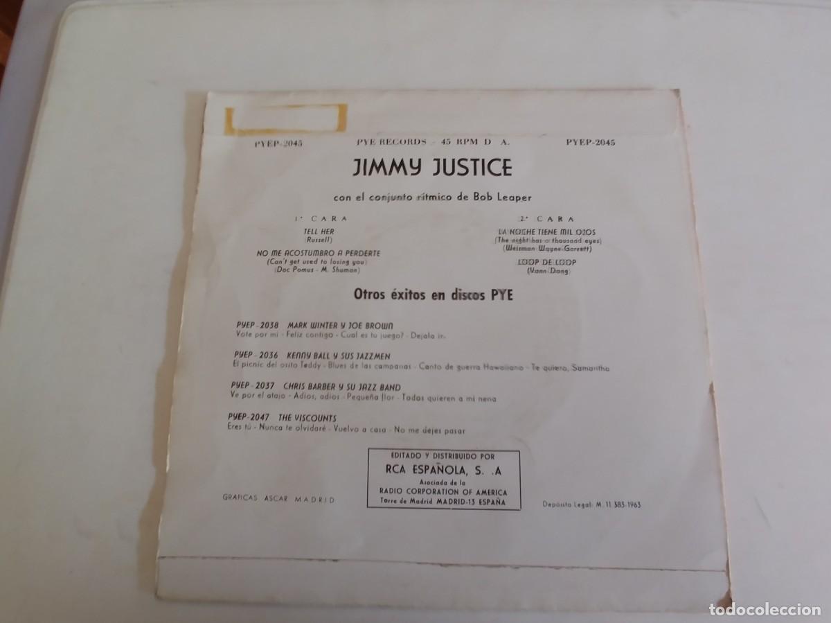 Discos de vinilo: JIMMY JUSTICE-EP TELL HER +3 - Foto 2