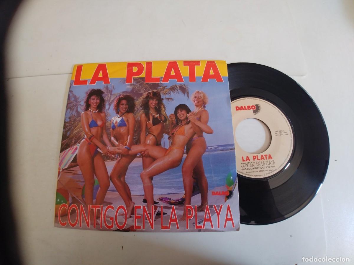 Discos de vinilo: LA PLATA-SINGLE CONTIGO EN LA PLAYA - Foto 1