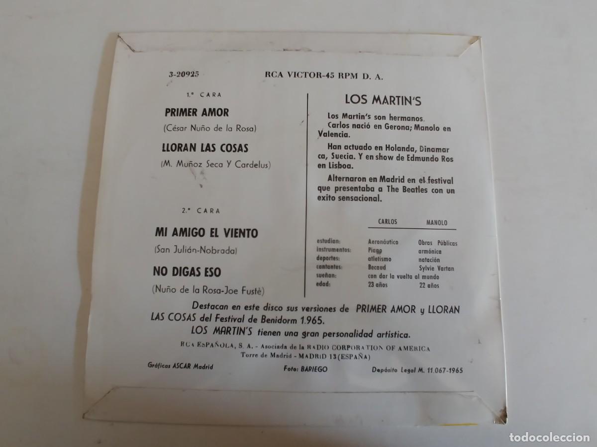 Discos de vinilo: LOS MARTIN&acute;S-EP PRIMER AMOR +3 - Foto 2