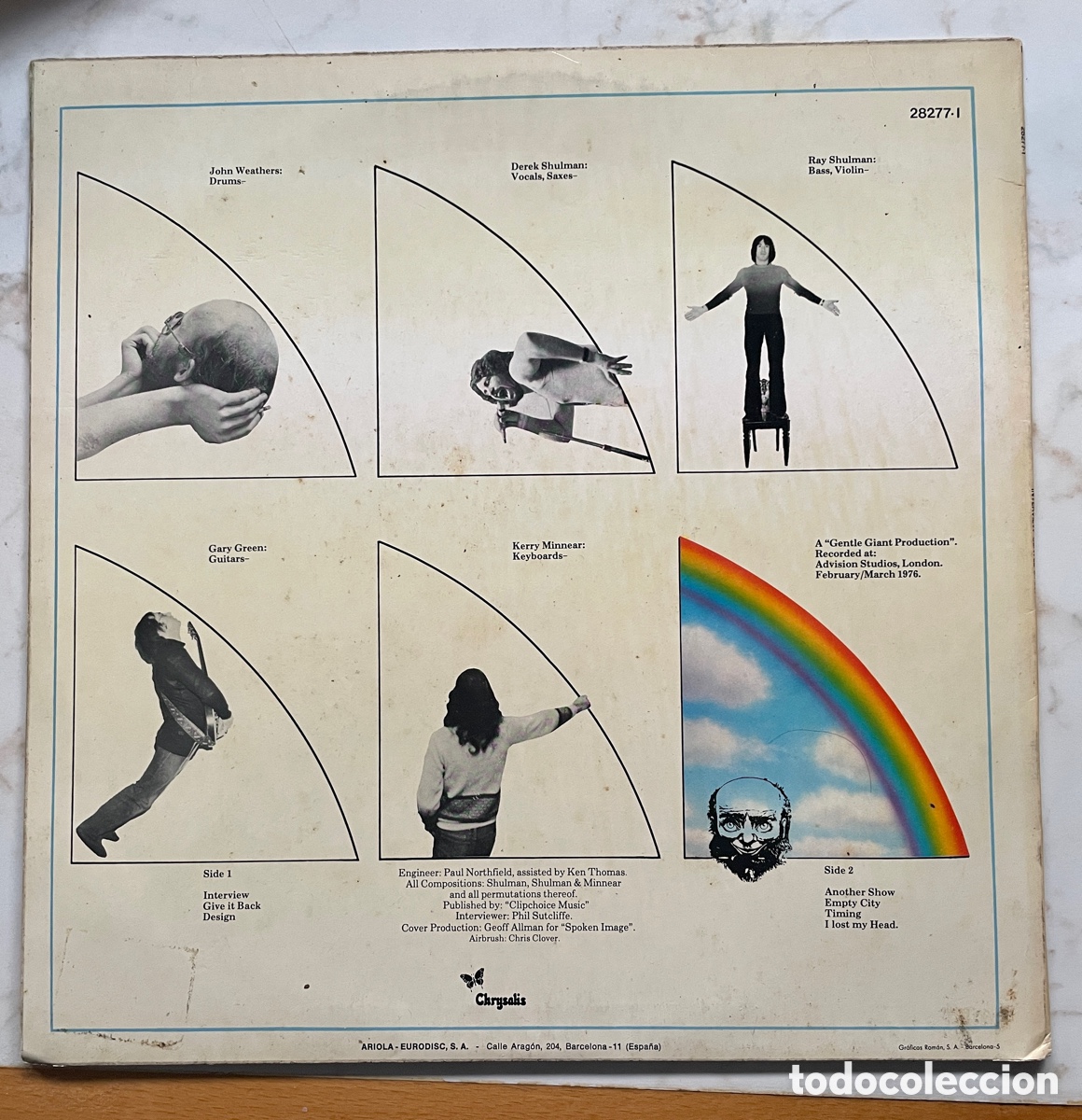 Discos de vinilo: Gentle Giant &ndash; Interview / LP Chrysalis 1976 Rock Progresivo - Foto 2