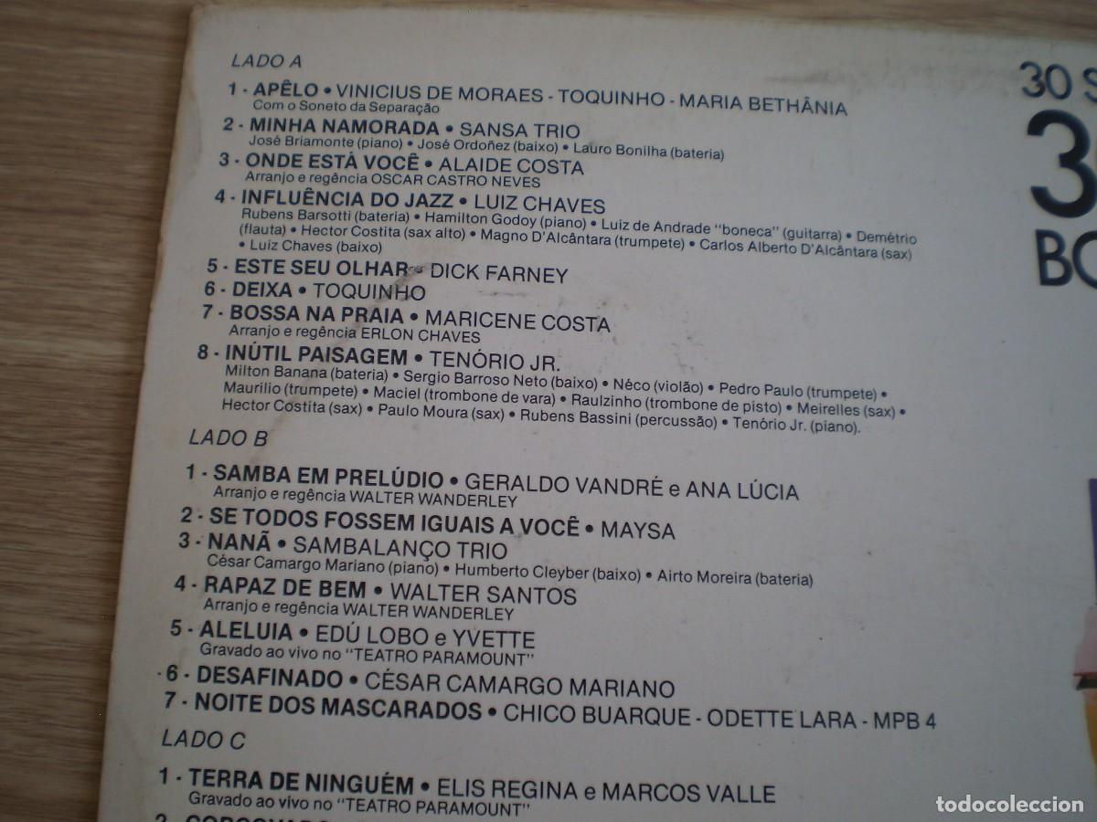 Discos de vinilo: DOBLE LP. 30 A&Ntilde;OS BOSSA NOVA. - Foto 5