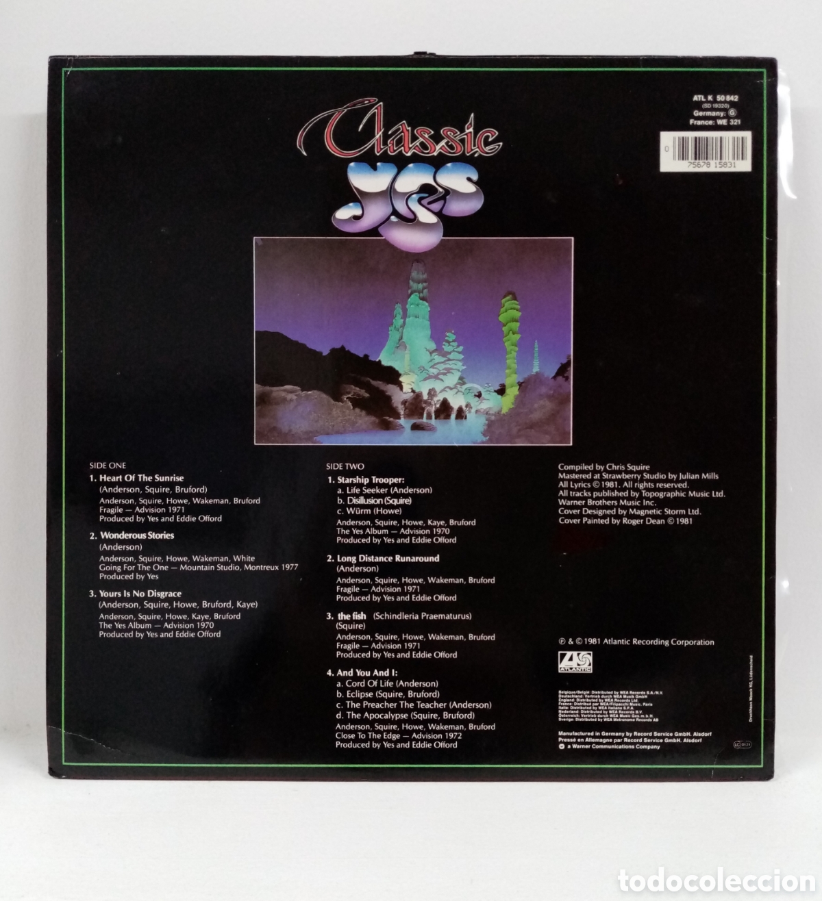 Discos de vinilo: YES &rdquo;CLASSIC&rdquo; LP. ORIG. GERMANY 1981 - Foto 2