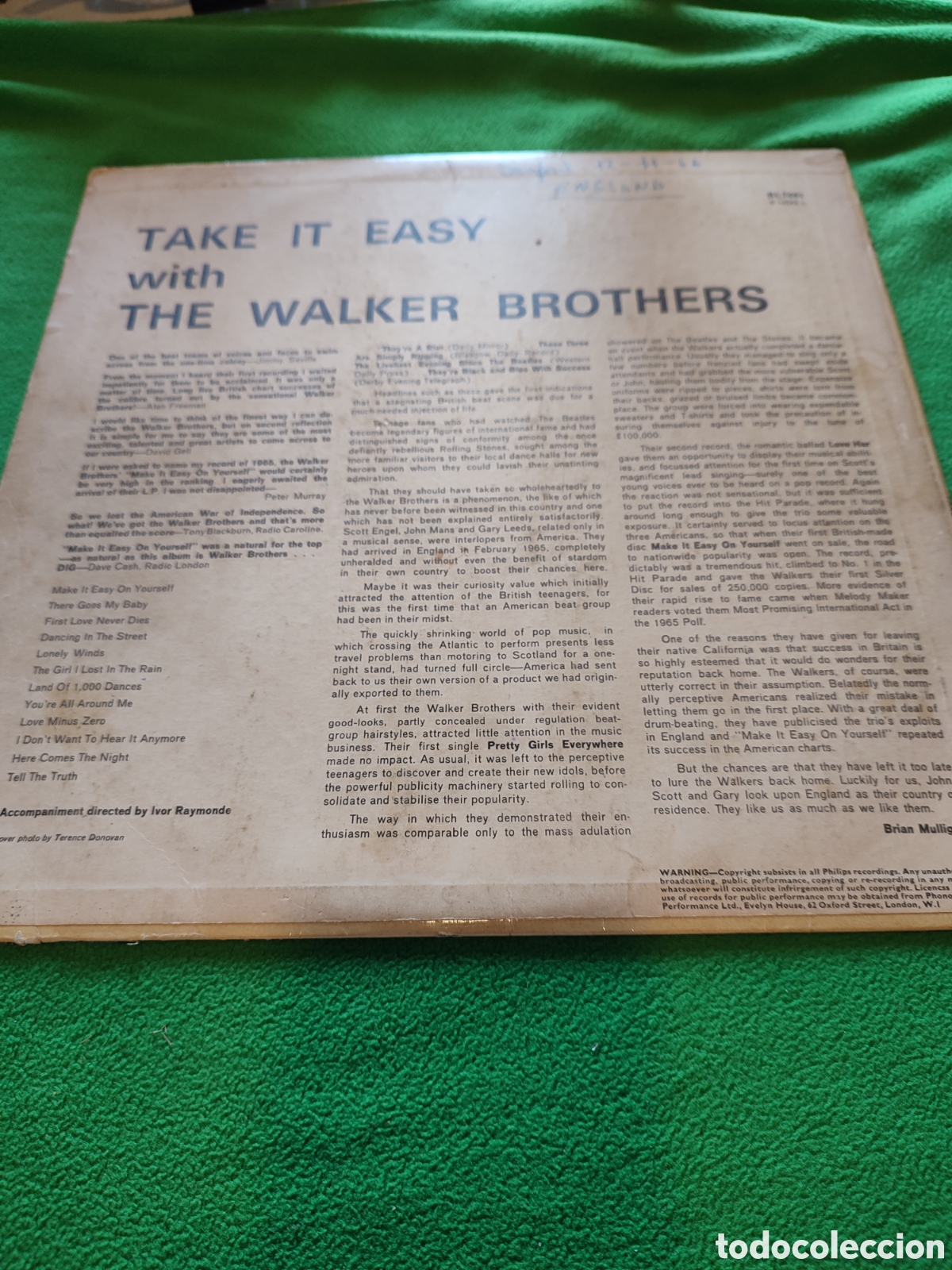 Discos de vinilo: The Walker Brothers - Take It easy - Foto 2