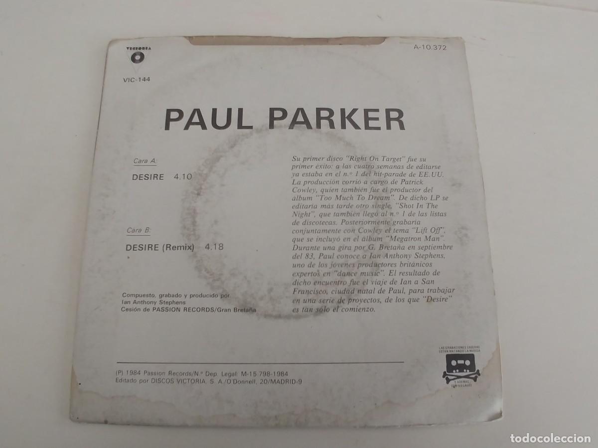 Discos de vinilo: PAUL PARKER-SINGLE DESIRE - Foto 2