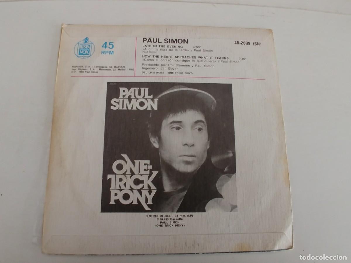 Discos de vinilo: PAUL SIMON-SINGLE LATE IN THE EVENING - Foto 2