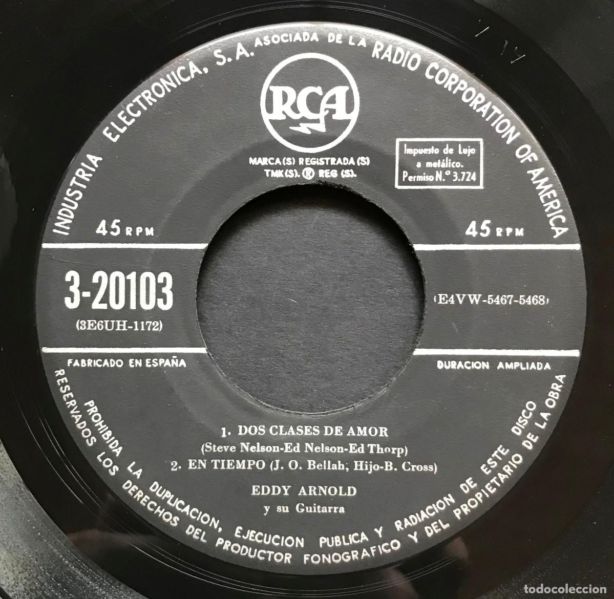 Discos de vinilo: EDDY ARNOLD - Llamada Vaquera - EP 1959 - RCA - Foto 4