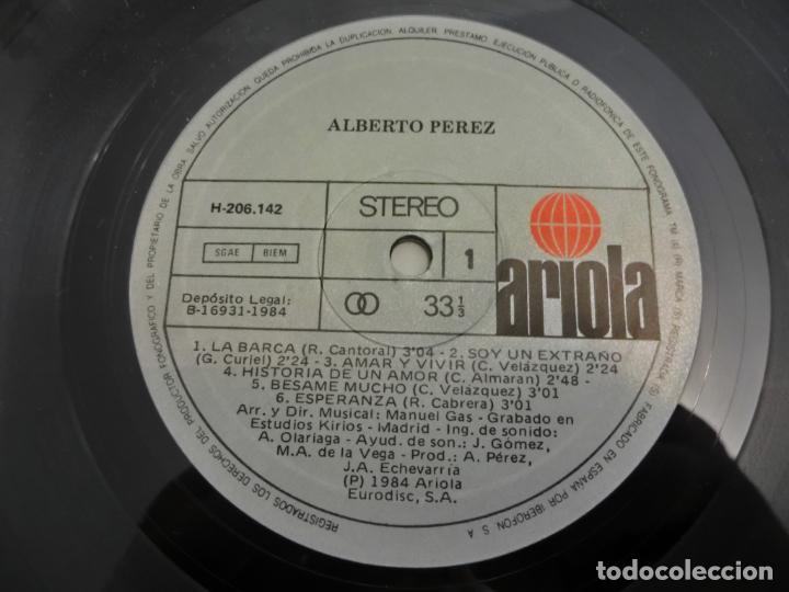 Discos de vinilo: ALBERTO P&Eacute;REZ - Amar y vivir - Foto 3