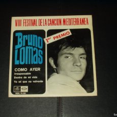 Discos de vinilo: BRUNO LOMAS EP COMO AYER+3 COVER BEATLES