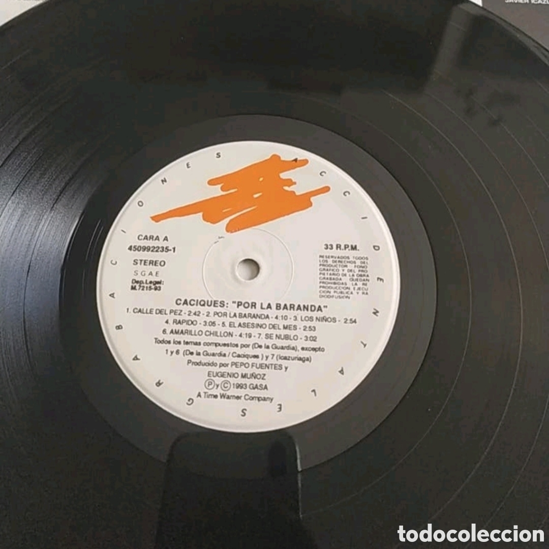 Discos de vinilo: Lp Los Caciques. Por la Baranda - Foto 5
