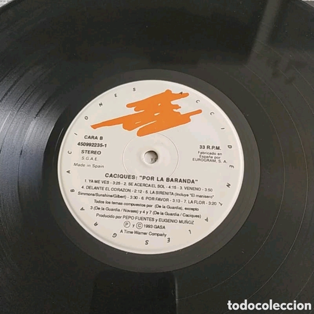 Discos de vinilo: Lp Los Caciques. Por la Baranda - Foto 6