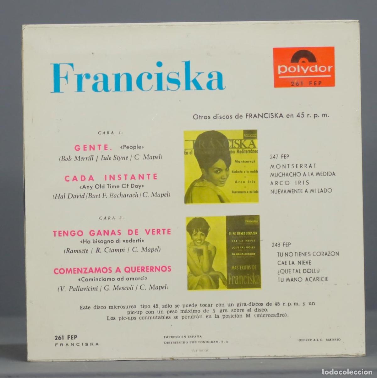 Discos de vinilo: EP. Franciska &ndash; People - Foto 2