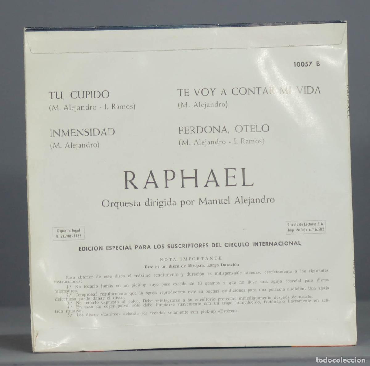 Discos de vinilo: EP. Raphael &ndash; Tu, Cupido - Foto 2