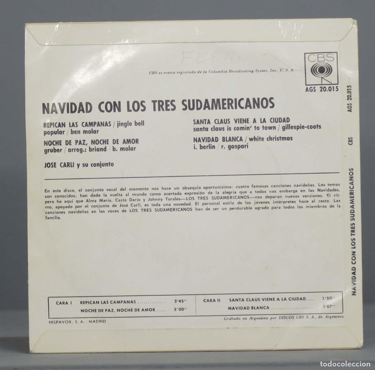 Discos de vinilo: EP. Navidad Con Los 3 Sudamericanos - Foto 2