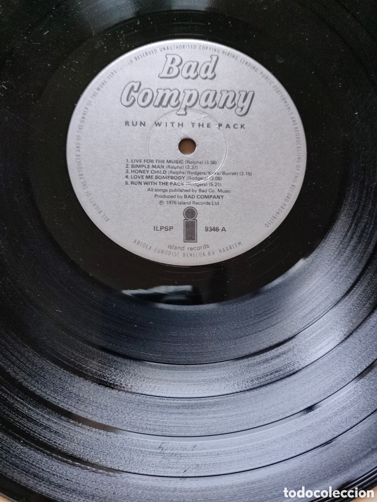 Discos de vinilo: Bad Company - Run with The pack - Foto 5