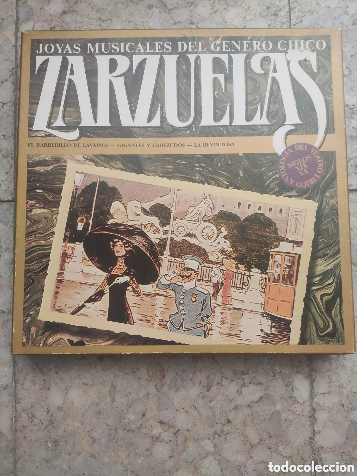 Vinyl-Schallplatten: JOYAS MUSICALES DEL GENERO CHICO. ZARAUELAS. EL BARBERILLO DE LAVAPIES. ZAFIRO CAJA 3 LP Y LIBRETO