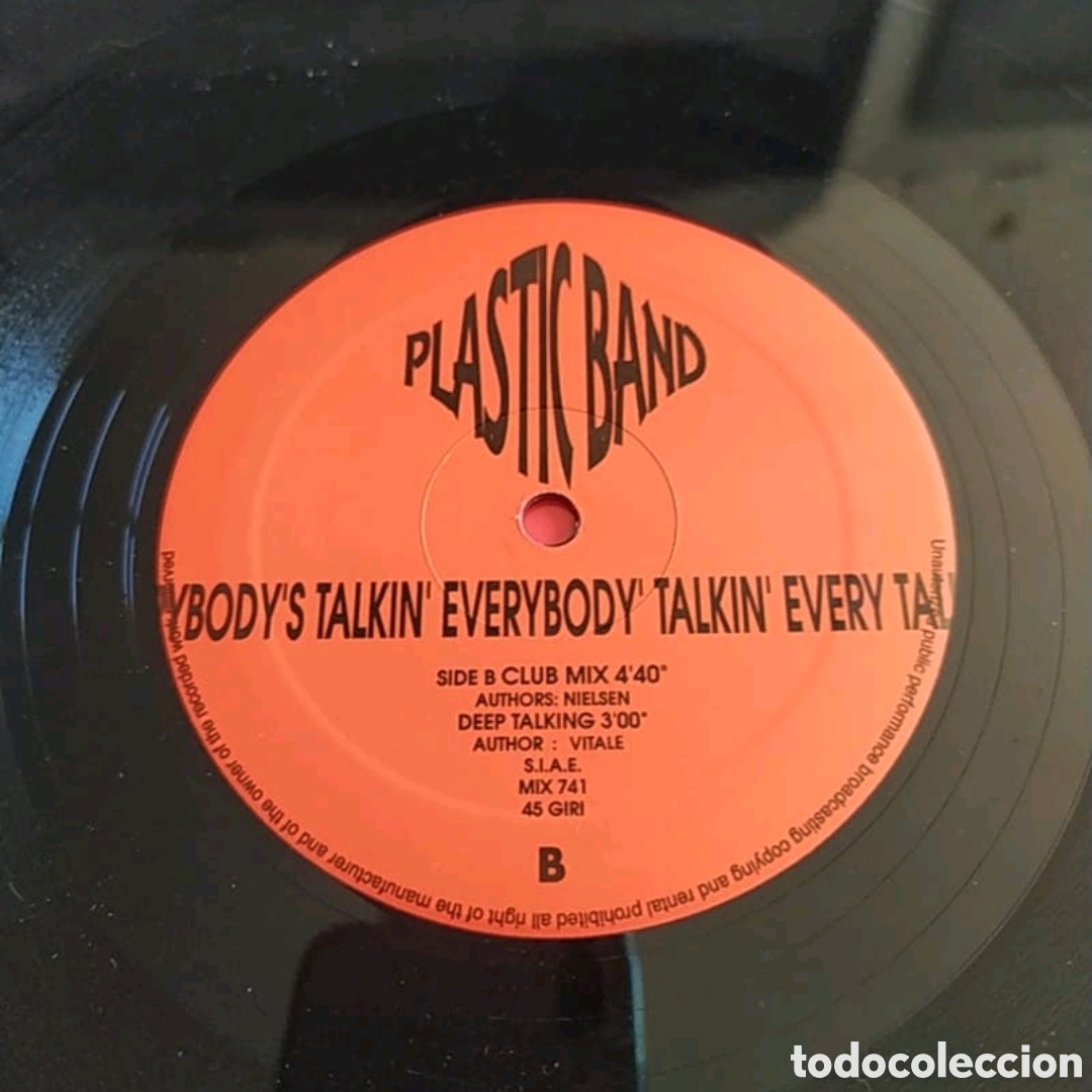 Discos de vinilo: Maxi single Plastic Band. Everybodys talkin remix - Foto 4