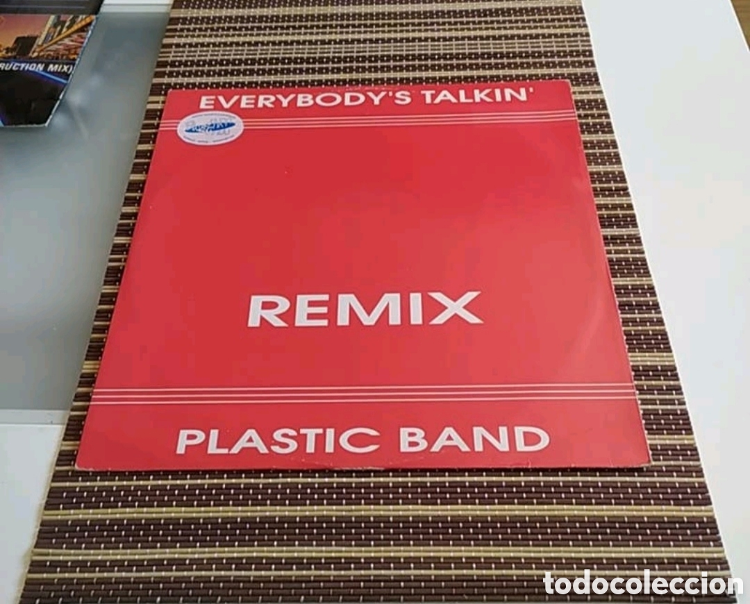 Discos de vinilo: Maxi single Plastic Band. Everybodys talkin remix - Foto 1