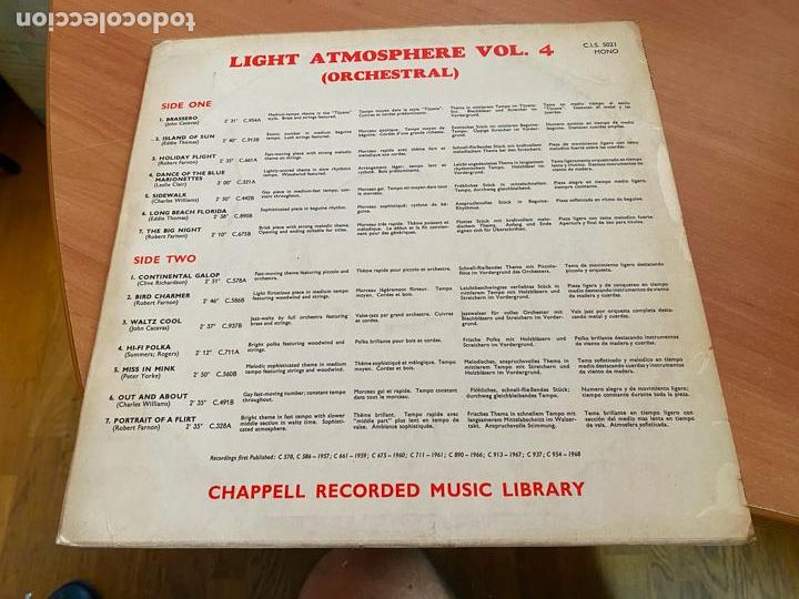 Discos de vinilo: LIGHT ATMOSPHERE VOL 4. CHAPELL LP (B-36) - Foto 3