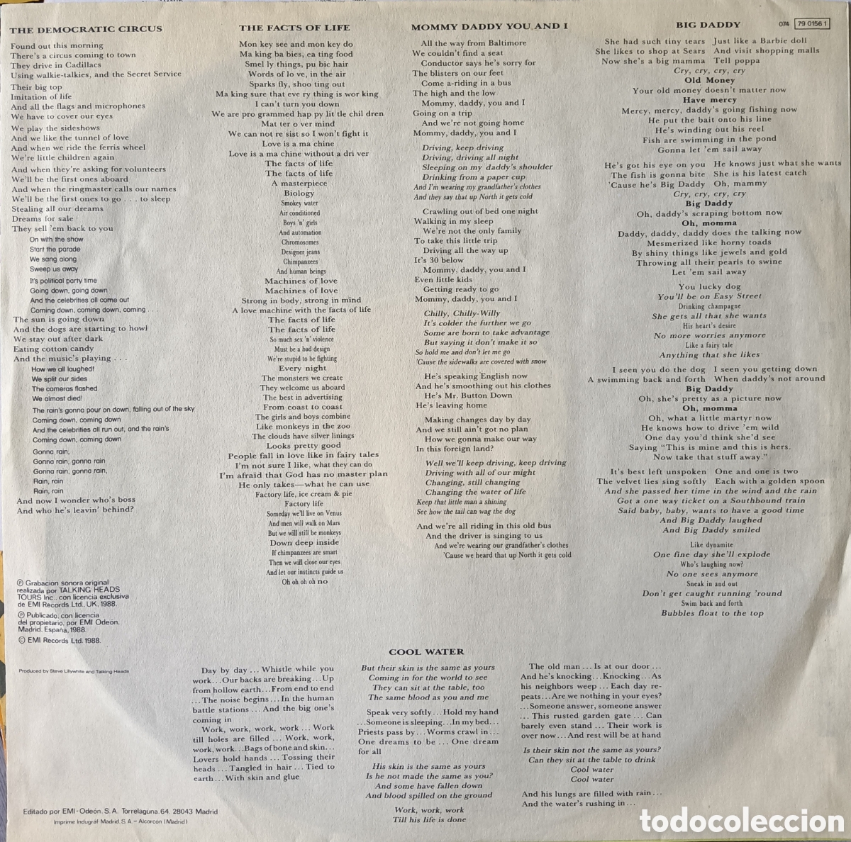 Discos de vinilo: Talking Heads, 1988 - Naked - Foto 6
