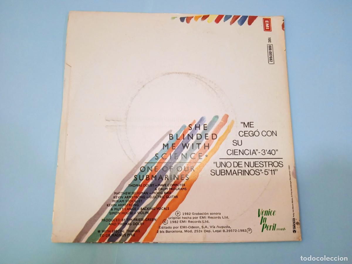 Discos de vinilo: Single Thomas Dolby - She Blinded Me With Science (ed. espa&ntilde;ola) - Foto 2
